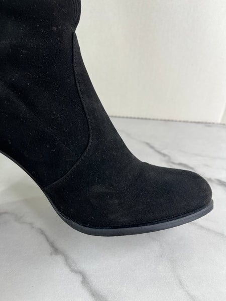 Stuart Weitzman Black Suede Hiline Over The Knee Boots Size 6