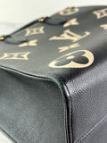 Louis Vuitton Black/Beige Monogram Empreinte Leather OnTheGo MM Shoulder Bag