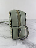 Valentino Light Green Rockstud crossbody/shoulder camera bag
