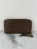 LOUIS VUITTON Monogram Terre Brown Empreinte Zippy Wallet
