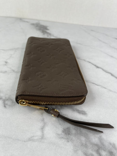 LOUIS VUITTON Monogram Terre Brown Empreinte Zippy Wallet