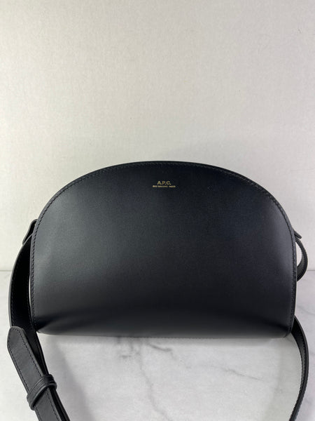 A.P.C. Black Demi Lune Crossbody/Shoulder Bag