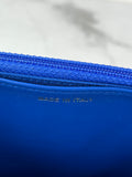 CHANEL Quilted Lambskin Blue Wallet on Chain Crossbody/Shoulder Bag