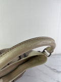 BURBERRY Light Taupe Beige Smoked Check Coated Canvas Brooklyn hobo shoulder bag