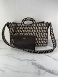 VALENTINO Naturale/Black/Fondant Iconographe Fabric Le Troisième Tote Shoulder/Crossbody Bag