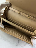 BURBERRY Beige Haymarket Check Coated Canvas Henley Crossbody Bag/Wallet on Chain
