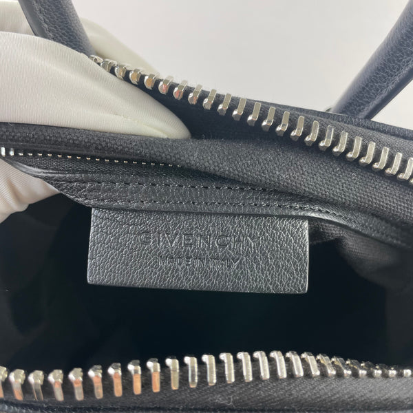 GIVENCHY Black Sugar Leather Mini Antigona Shoulder/Crossbody Bag