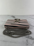 LOUIS VUITTON Pink Zebra Print Epi Leather Louise MM Chain Crossbody/Shoulder Bag