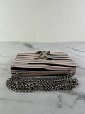 LOUIS VUITTON Pink Zebra Print Epi Leather Louise MM Chain Crossbody/Shoulder Bag