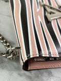 LOUIS VUITTON Pink Zebra Print Epi Leather Louise MM Chain Crossbody/Shoulder Bag