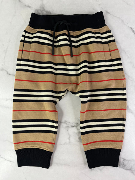 BURBERRY Kids Beige Icon Stripe Jogging Pants Size 18M