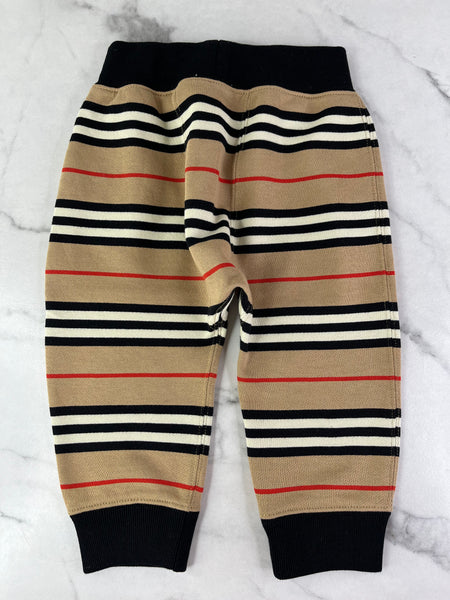 BURBERRY Kids Beige Icon Stripe Jogging Pants Size 18M