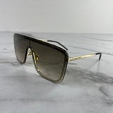 Saint Laurent Unisex Brown/Gold Shield Sunglasses