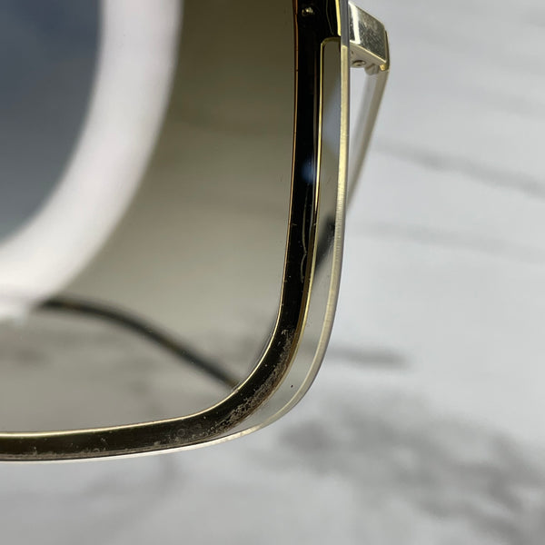 Saint Laurent Unisex Brown/Gold Shield Sunglasses