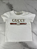 GUCCI Logo Baby White T-shirt Size 12M