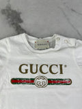 GUCCI Logo Baby White T-shirt Size 12M