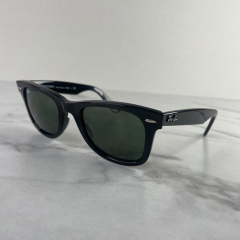 RAY-BAN Black/Green Original Wayfarer Classic Sunglasses