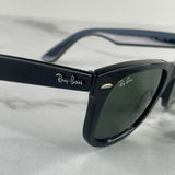 RAY-BAN Black/Green Original Wayfarer Classic Sunglasses