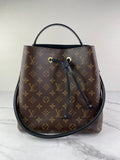 LOUIS VUITTON Monogram NÉONOÉ MM Black Crossbody/Shoulder Bag