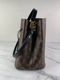 LOUIS VUITTON Monogram NÉONOÉ MM Black Crossbody/Shoulder Bag