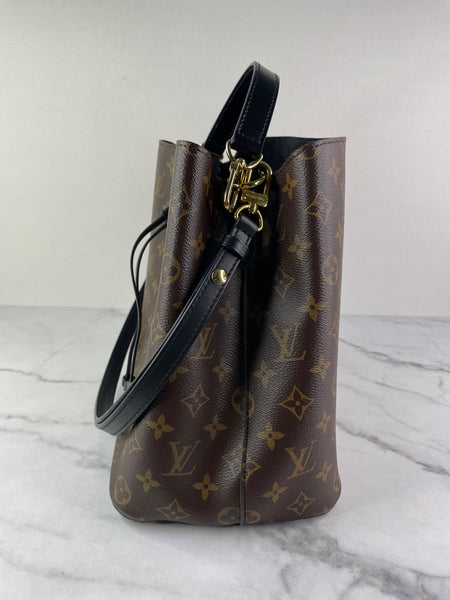 LOUIS VUITTON Monogram NÉONOÉ MM Black Crossbody/Shoulder Bag