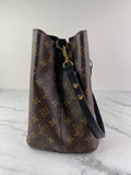 LOUIS VUITTON Monogram NÉONOÉ MM Black Crossbody/Shoulder Bag