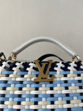 Louis Vuitton Blue Indigo Taurillon Calfskin Guinguette Capucines BB Crossbody/Shoulder Bag