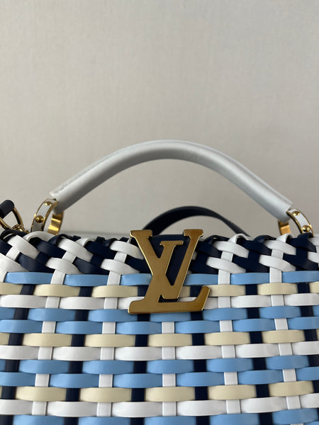 Louis Vuitton Blue Indigo Taurillon Calfskin Guinguette Capucines BB Crossbody/Shoulder Bag