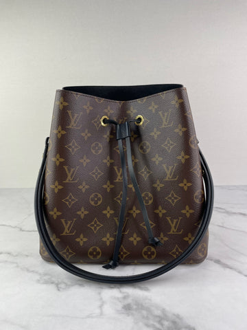 LOUIS VUITTON Monogram NÉONOÉ MM Black Crossbody/Shoulder Bag