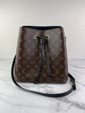 LOUIS VUITTON Monogram NÉONOÉ MM Black Crossbody/Shoulder Bag