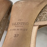 Valentino Rose Lace Satin Bow Sandals Size 37