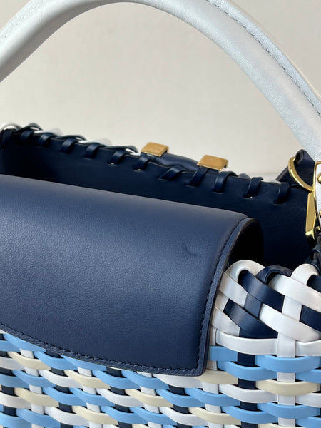 Louis Vuitton Blue Indigo Taurillon Calfskin Guinguette Capucines BB Crossbody/Shoulder Bag
