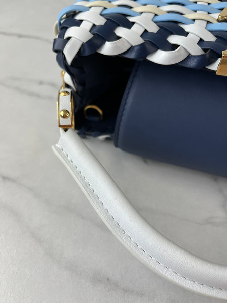 Louis Vuitton Blue Indigo Taurillon Calfskin Guinguette Capucines BB Crossbody/Shoulder Bag