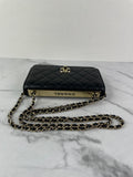 CHANEL Black Lambskin Quilted Trendy CC Wallet On Chain WOC Crossbody/Shoulder Bag