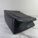 CHANEL Black Caviar Quilted Grand Shopping Tote GST