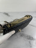 CHANEL Black Lambskin Quilted Trendy CC Wallet On Chain WOC Crossbody/Shoulder Bag