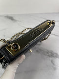 CHANEL Black Lambskin Quilted Trendy CC Wallet On Chain WOC Crossbody/Shoulder Bag