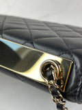 CHANEL Black Lambskin Quilted Trendy CC Wallet On Chain WOC Crossbody/Shoulder Bag