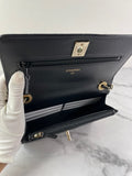 CHANEL Black Lambskin Quilted Trendy CC Wallet On Chain WOC Crossbody/Shoulder Bag