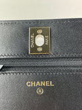 CHANEL Black Lambskin Quilted Trendy CC Wallet On Chain WOC Crossbody/Shoulder Bag
