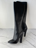 Saint Laurent Black Vanity Softy Calfskin Knee High Boots Size 36