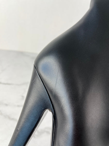 Saint Laurent Black Vanity Softy Calfskin Knee High Boots Size 36