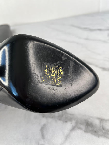 Saint Laurent Black Vanity Softy Calfskin Knee High Boots Size 36