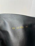 Saint Laurent Black Vanity Softy Calfskin Knee High Boots Size 36