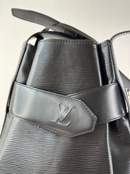 LOUIS VUITTON Black Epi Sac D’epaule GM Shoulder Bag