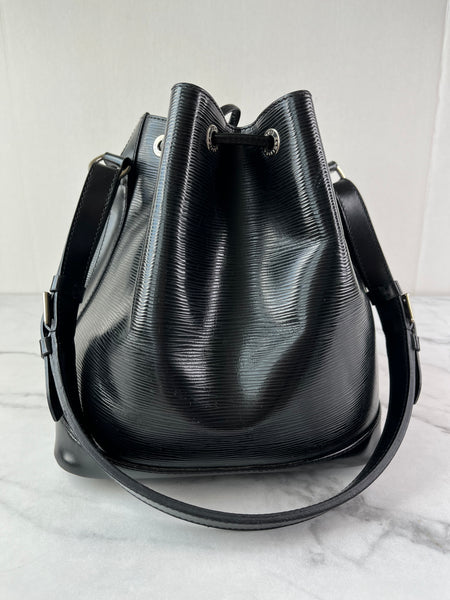 LOUIS VUITTON Black Epi Leather Petit Noe Shoulder Bag