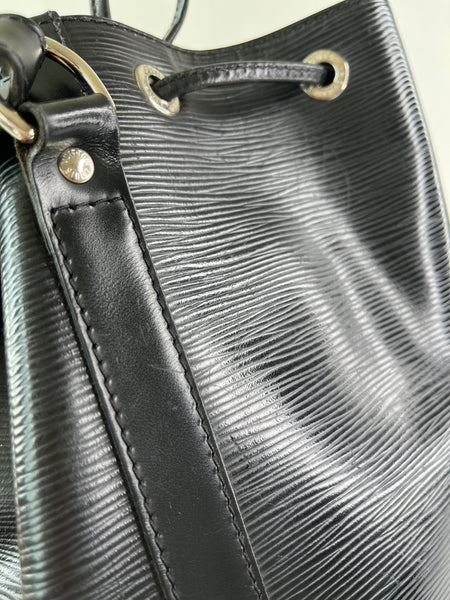 LOUIS VUITTON Black Epi Leather Petit Noe Shoulder Bag