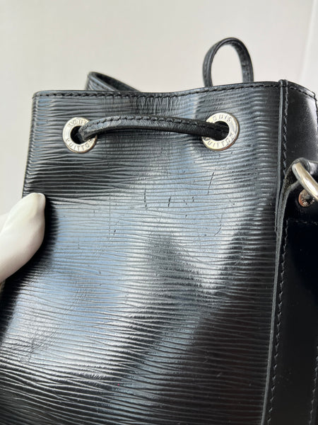 LOUIS VUITTON Black Epi Leather Petit Noe Shoulder Bag