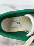 GUCCI Women’s Blue GG Embroidered Canvas 1977 Tennis Sneakers Size 38.5