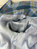 SMYTHE Patch Pocket Blazer Blue Tartan Size 10 (Fits US 6/8)